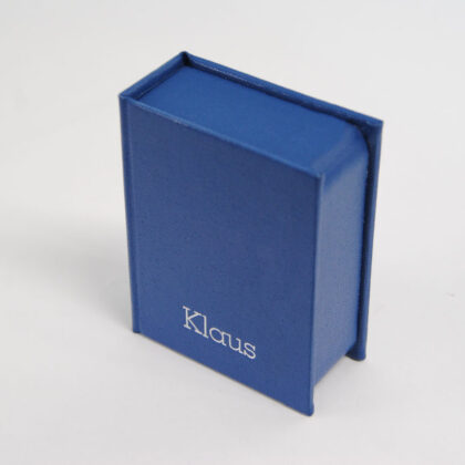 SMallBocks für 23 Zigaretten blau, Feuerzeugfach, personalisierbar