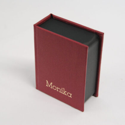 SMallBocks für 23 Zigaretten weinrot/schwarz, Feuerzeugfach, personalisierbar